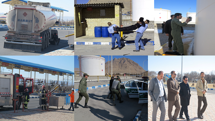 برگزاری رزمایش مقابله با حمله تروریستی در انبار شرکت نفت استان چهارمحال و بختیاری