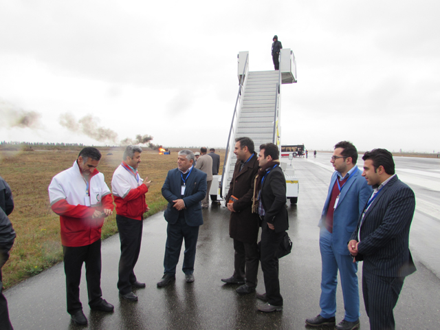 برگزاری مانور طرح اضطراری فرودگاه دشت ناز ساری استان مازندران
