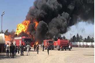 آتش‌سوزی در شهرک صنعتی مبارکه