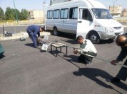 رزمایش وقوع زلزله فرضی و تخلیه ستاد نیروی انتظامی در بوکان اجرا شد