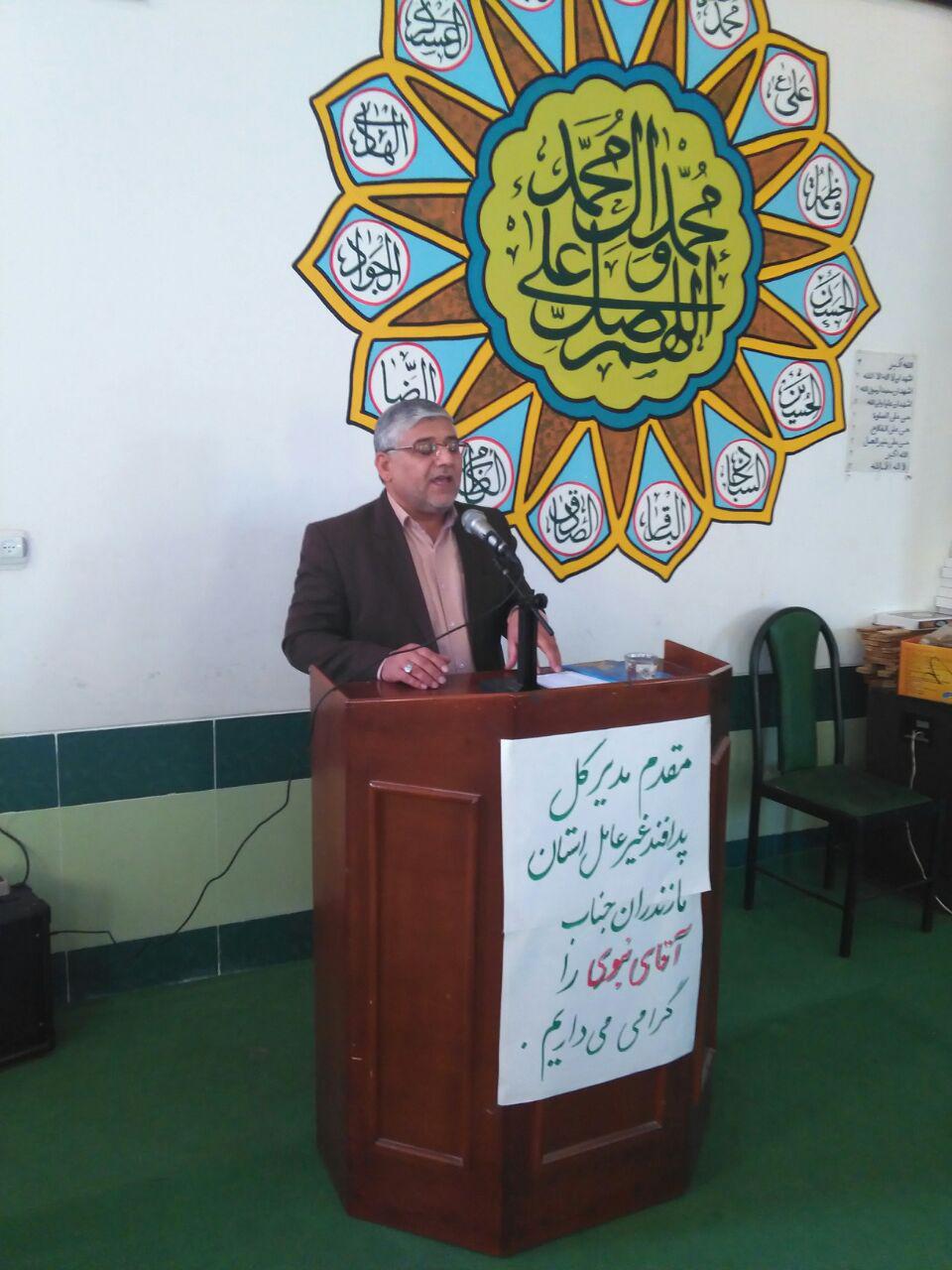 سخنرانی مدیر کل پدافند غیر عامل استانداری درصبحگاه دانش آموزای شهرستان بهشهر