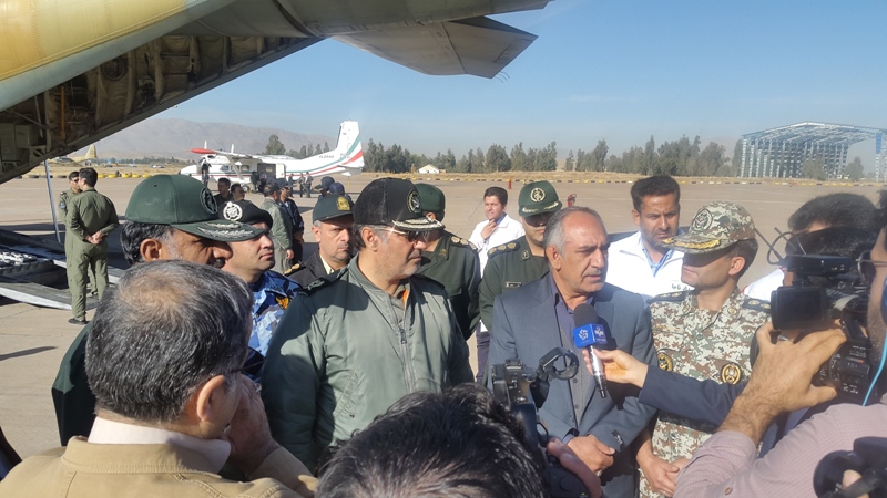رزمایش امداد و نجات نیروهای مسلح با حضور مدیرکل پدافند غیر عامل استانداری فارس در پایگاه هوایی شهید دوران  شیراز برگزار گردید