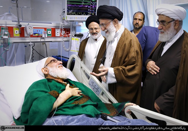 رهبر معظم انقلاب اسلامی از آیت الله هاشمی شاهرودی عیادت کردند+ عکس
