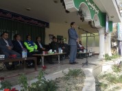 برگزاری صبحگاه مشترک یگان های امدادی و انتظامی به مناسبت هفته پدافند غیر عامل در شهرکرد