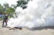 مانور انفجار و آتش سوزی در تاسیسات گازی لوندویل آستارا برگزار شد