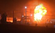 آتش‌سوزی مهیب در پالایشگاه نفت در کردستان عراق