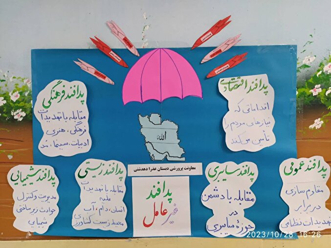 گزارش تصویری | تابلوهای آموزشی پدافند غیرعامل در سطوح مدارس