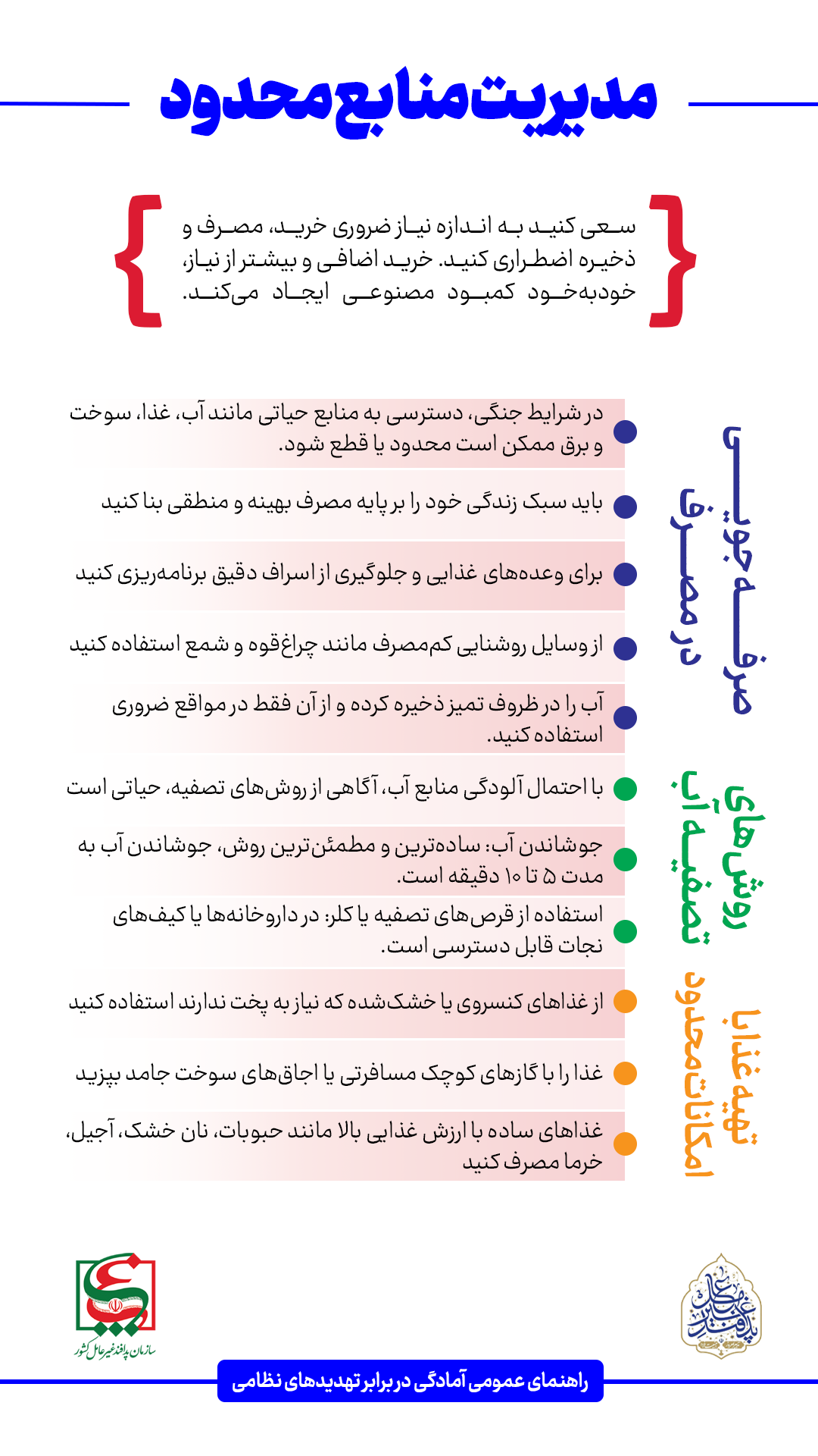 عکس نوشت| مدیریت منابع محدود
