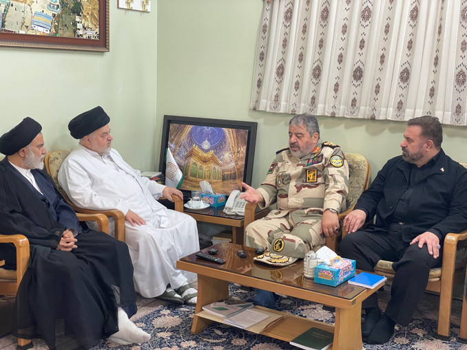 کلیپ | دیدار با مراجع و علما قم - «آیت الله شهرستانی نماینده آیت‌الله سیستانی»
