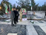 حضور رییس سازمان پدافند غیرعامل کشور بر سر مزار دانشمند شهید احمد کریمی
